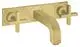 AXOR-HG-AXOR-Citterio-3-Loch-Waschtischarmatur-Unterputz-fuer-Wandmontage-mit-Auslauf-226-mm-Kreuzgriffen-und-Platte-Brushed-Brass-39144950 gallery number 1
